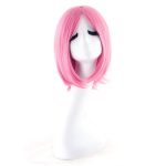 12"/30cm Fashion Unisex Short Straight Wig (Pink)