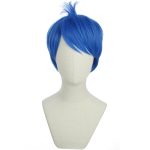 Short Blue Wig Blue Bob Wig Short Layered Wig Synthetic Costume Party Wig