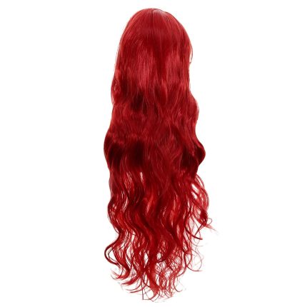 Red Curly Wig Long Hair Spiral Costume Wigs Wavy Curly with Bang Heat Resistant Halloween Costume Party Wigs