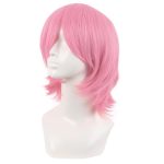 14 Inch/35 cm Short Wolf Tail Synthetic Side Bangs Party Wig (Light Pink) - Image 2