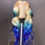 Wholesale Ombre Rainbow Colorful Body Wave Virgin Cuticle Aligned Hair Lace Front Wigs (13x4 Lace Front, 22) - Image 2