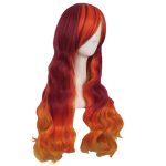 28 Inch/70cm Beautiful Long Wavy Harajuku Style Wig (Fluorescent Orange/Red/Orange Yellow) - Image 2