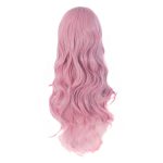 24 Inch/60cm Charming Synthetic Fiber Long Wavy Hair Wig Women's Party Full Wig (Pink) - Image 2
