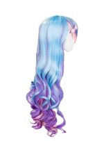 Women Long 31.5''/80cm Curly Multicolor Wig, Rainbow Wavy Party Heat Resistant Fibre Wig - Image 2