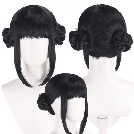 Purple Pink Wig for Women and Girl, Long Lace Hairline Hair Wigs (Black)