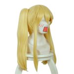 Anime Long Straight Blonde Yellow Wig Clip on Two Ponytails Women Party Wigs - Image 2