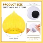 Funny Wig Hairy Costume Crazy Wig Hair for Halloween(Yellow) - Image 2