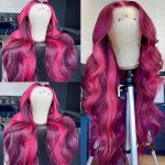 Synthetic Wig 13X4 Free Part Ombre Pink Body Wave Synthetic Lace Front Wigs For Women - Image 2