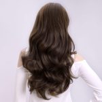 24 Inch Wavy 3/4 Half Wig Long Darkest Brown Synthetic Hair Extensions Capless Wigs Hair Clips Extension For Women 210g（24“ ） - Image 2
